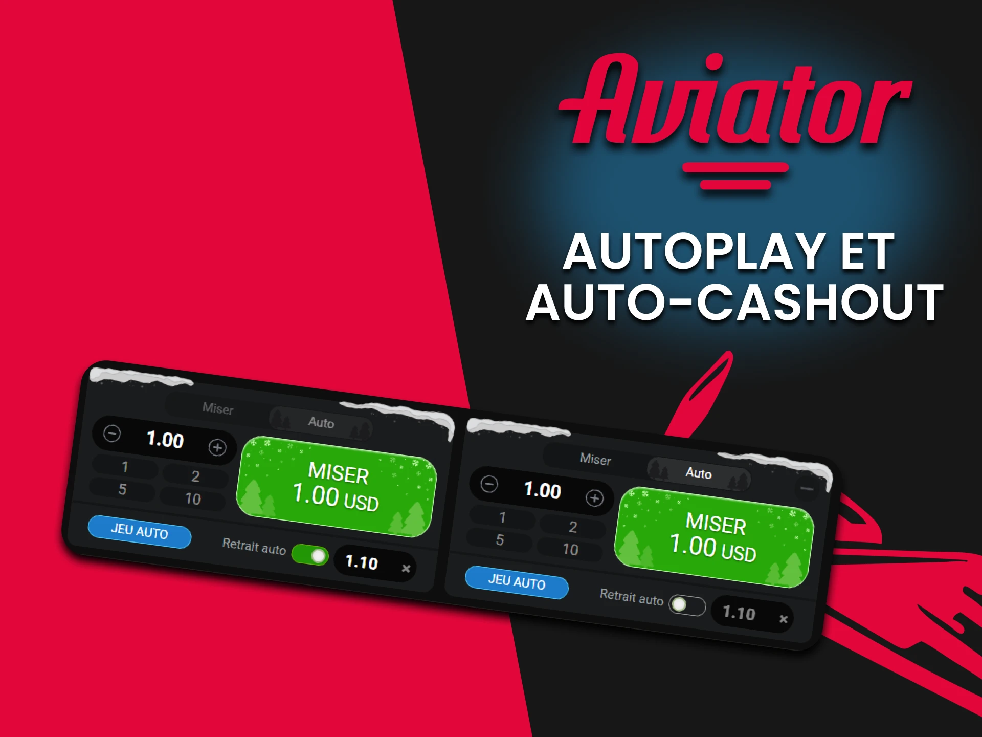 Utilisez la fonction d'enchère automatique dans Aviator.