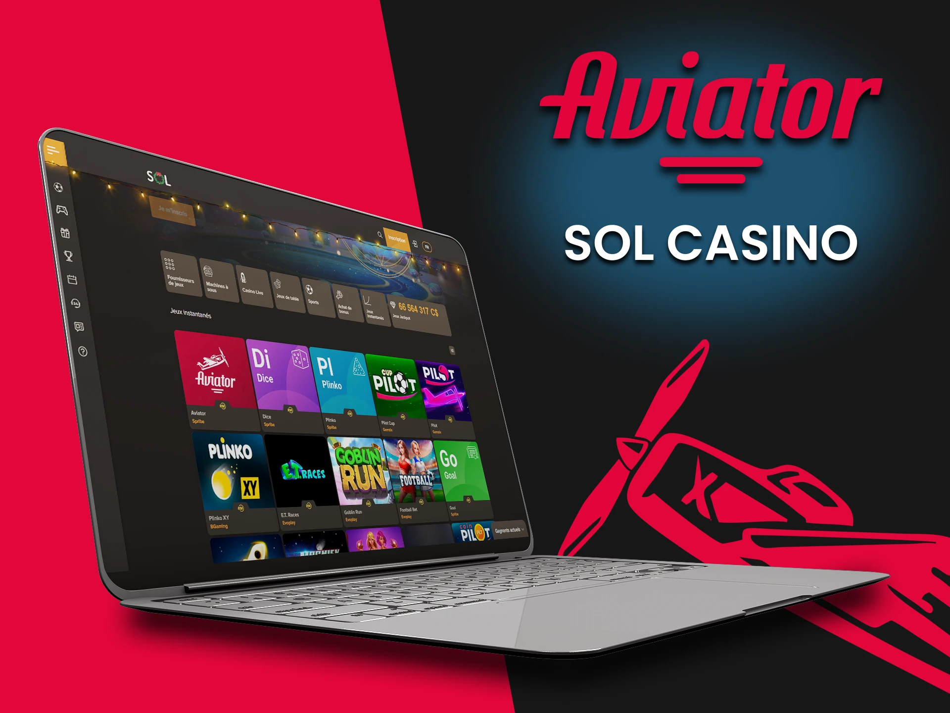 Pour jouer à Aviator, choisissez le casino SOL.