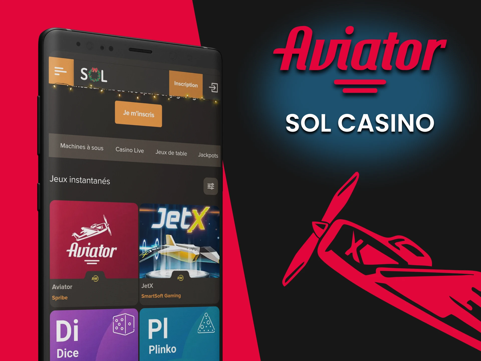 Téléchargez l'application Sol pour jouer à Aviator.