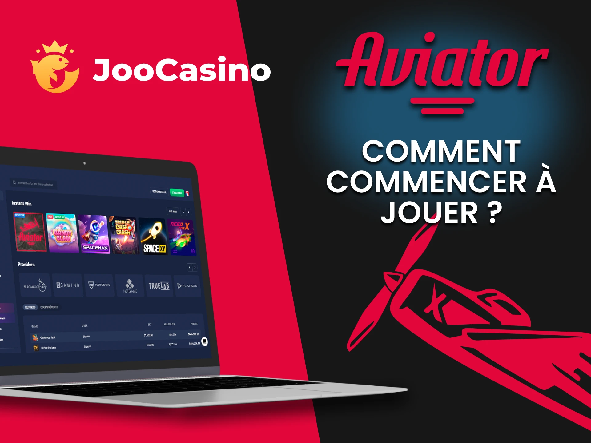 Accédez à la section Joo Casino pour jouer à Aviator.