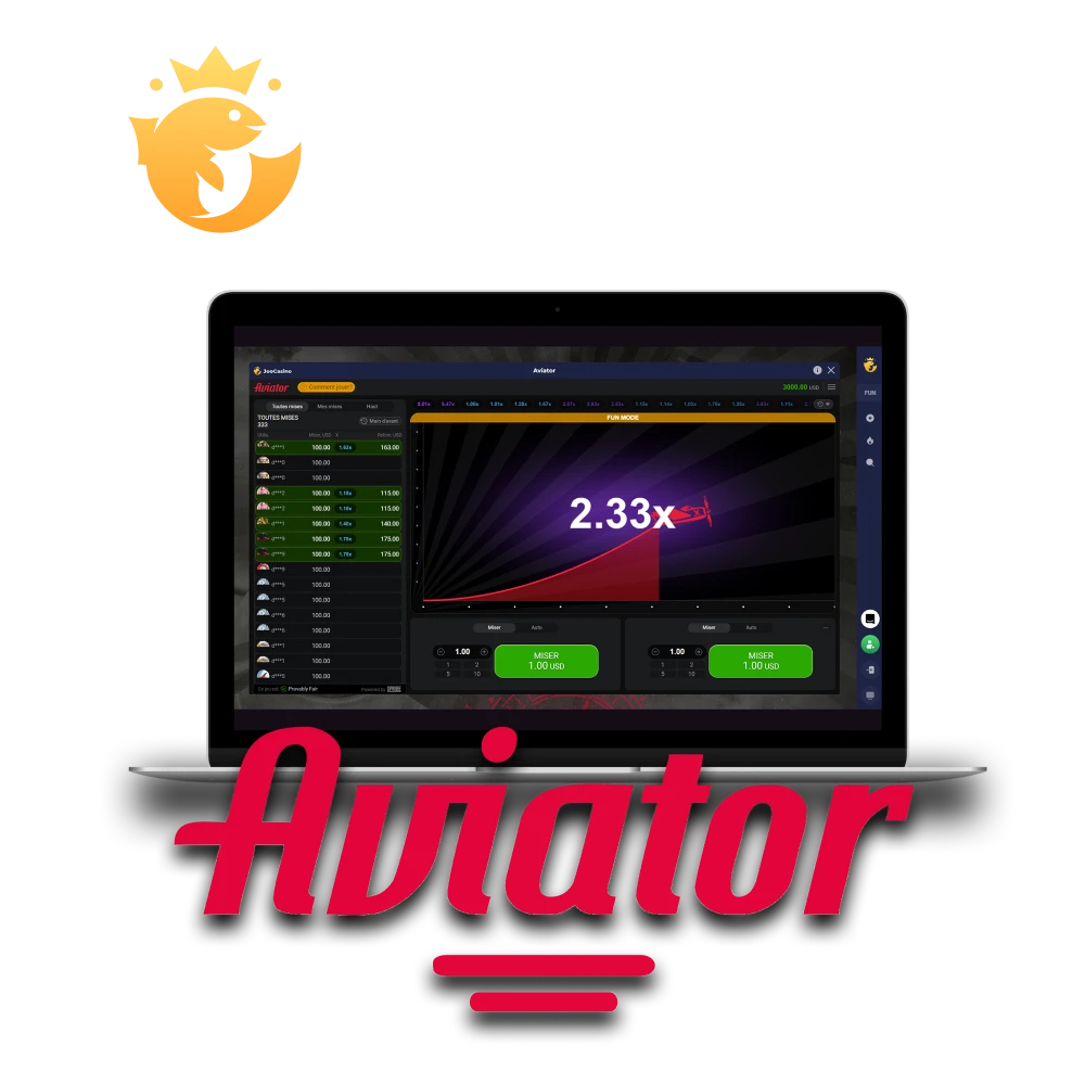 Pour jouer à Aviator, choisissez Joo Casino.