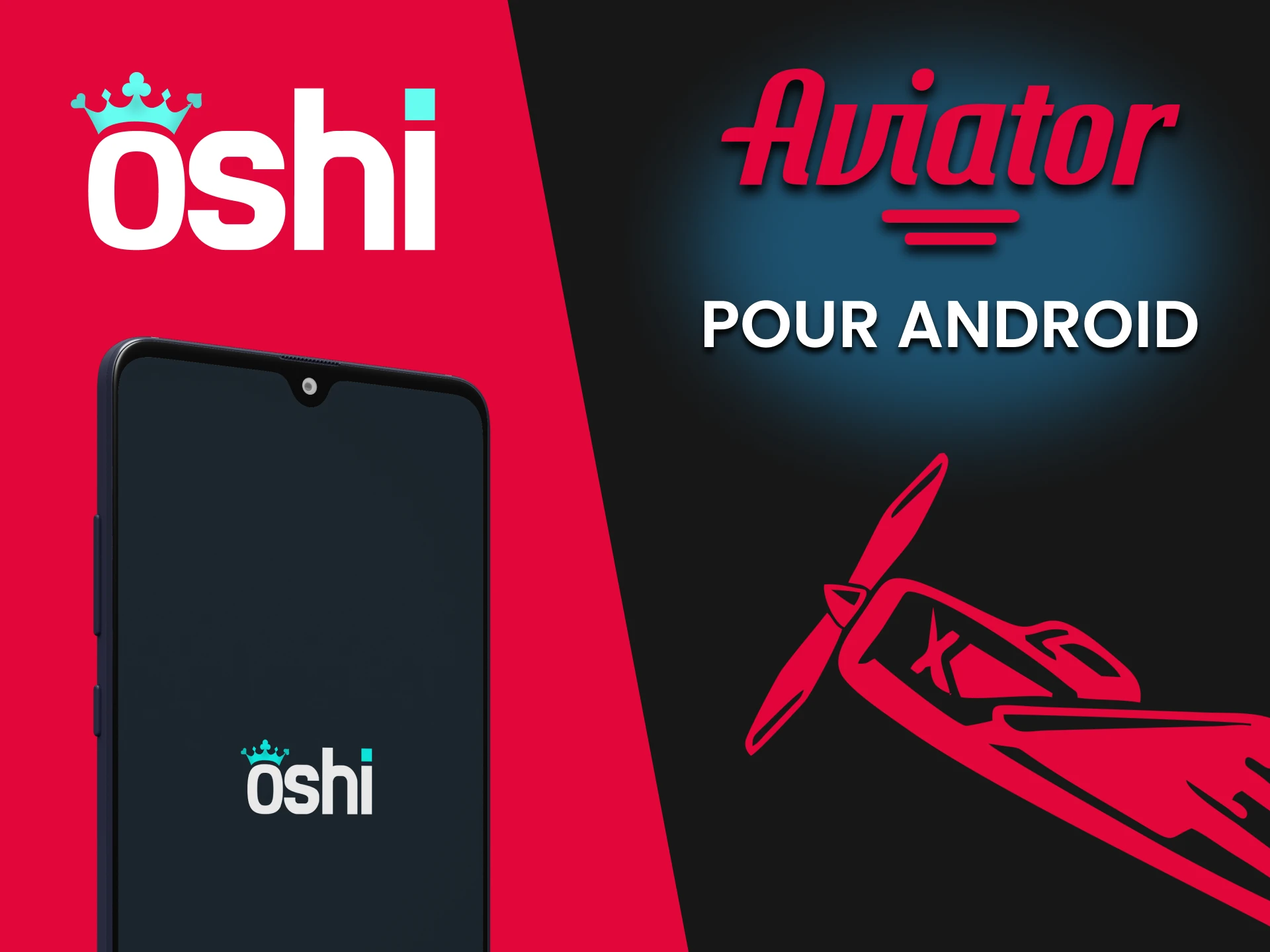Jouez à Aviator via l'application Oshi Casino sur Android.