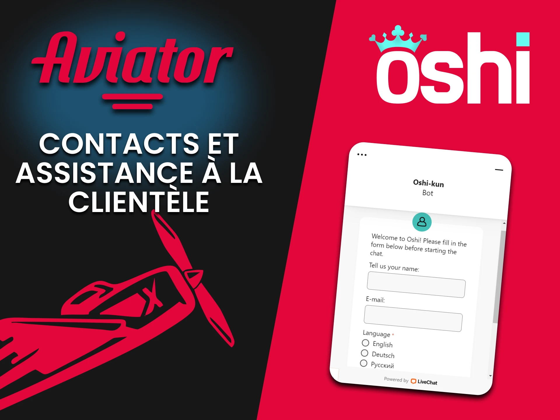 Oshi Casino propose un chat en direct pour assister les joueurs d'Aviator.