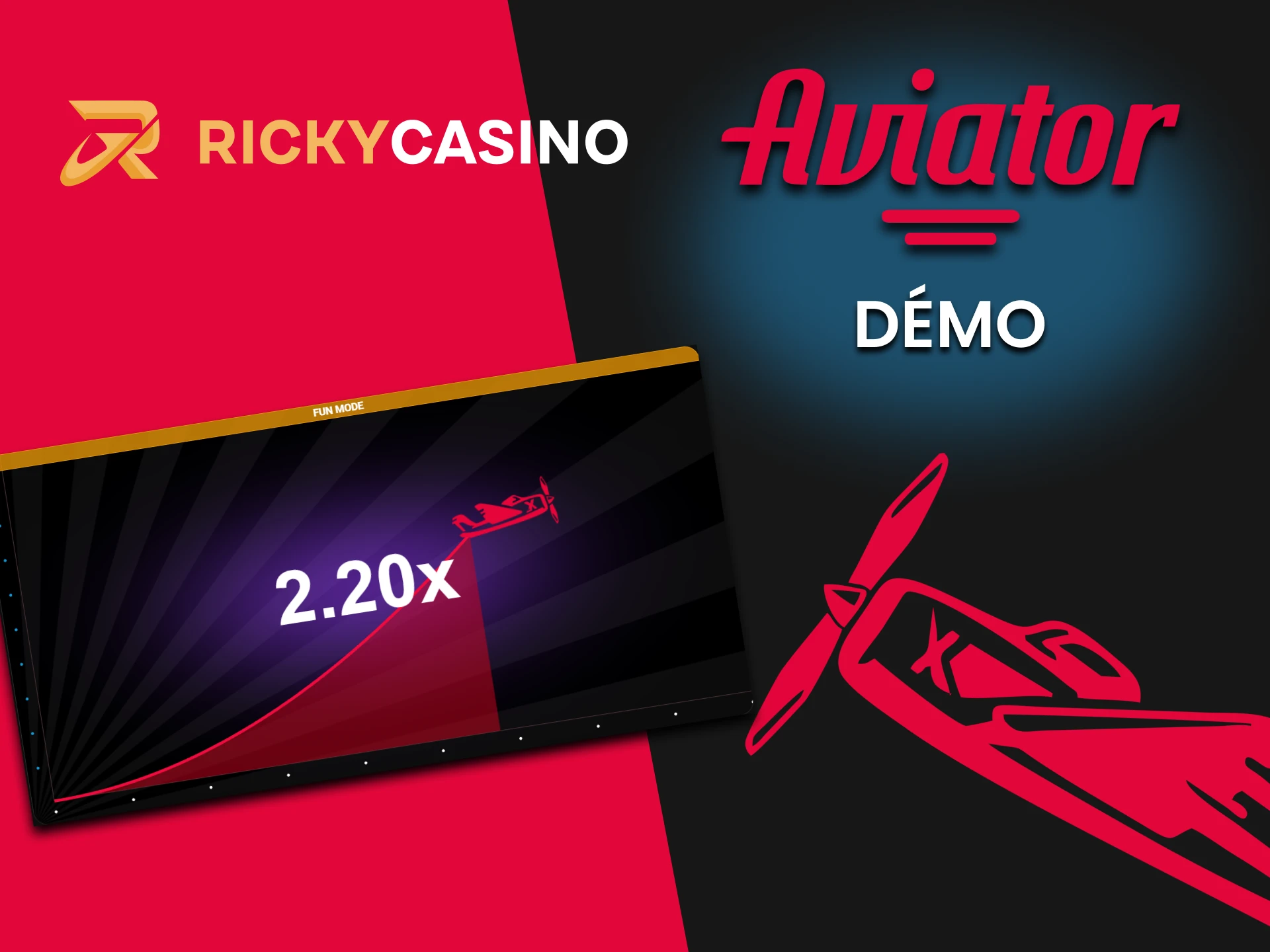 Entraînez-vous à la version démo d'Aviator sur Ricky Casino.