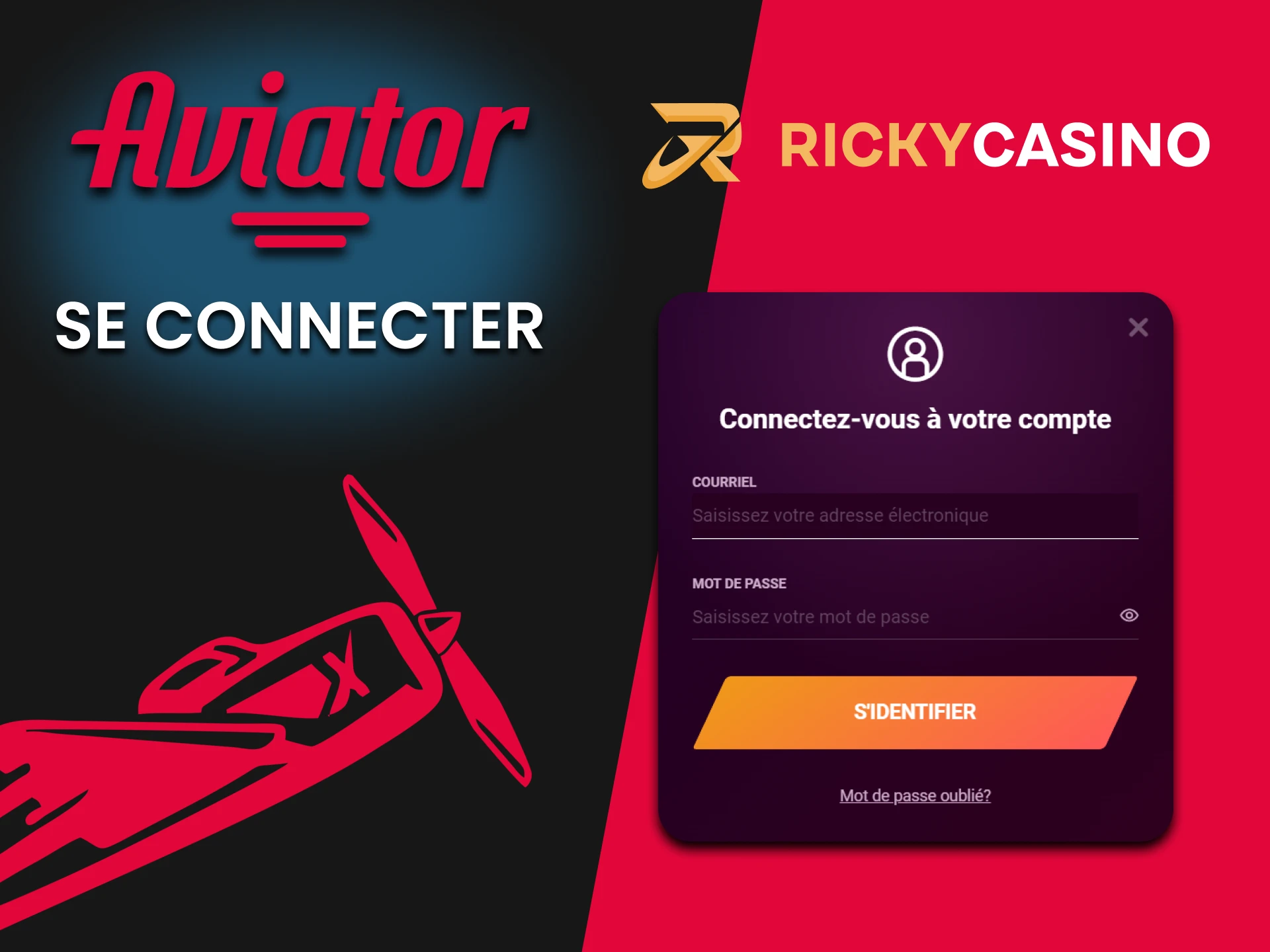 Connectez-vous à votre compte personnel et commencez à jouer à Aviator sur Ricky Casino.