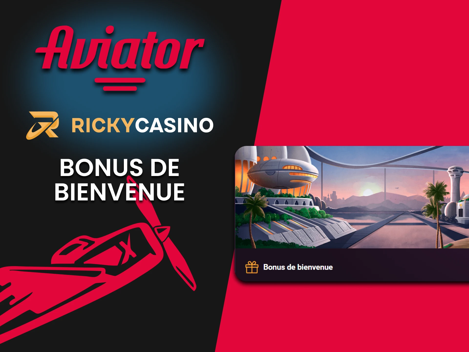 Ricky Casino offre un bonus de bienvenue à l'Aviator.
