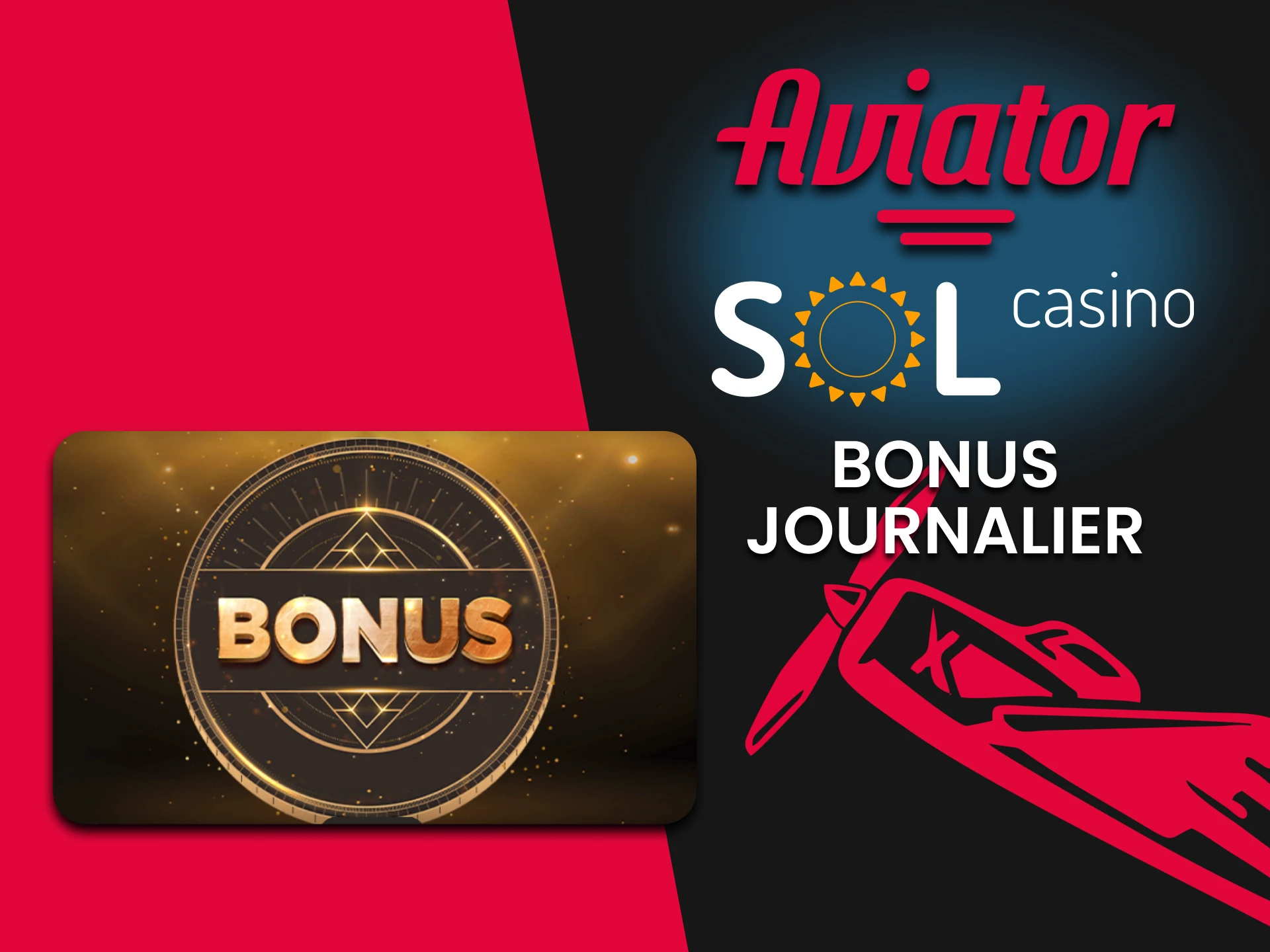 Sol Casino offre un bonus quotidien pour le jeu Aviator.