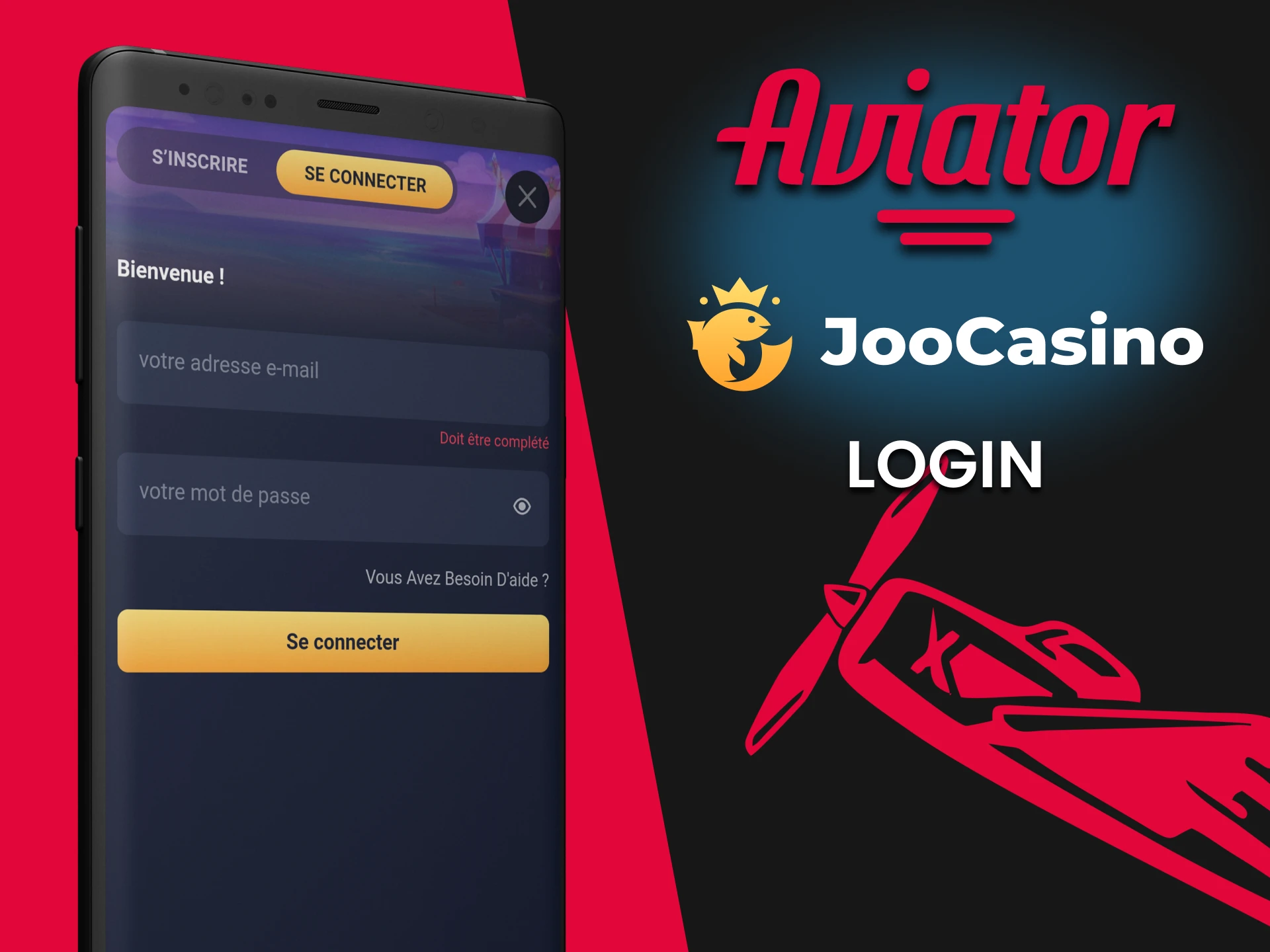 Connectez-vous à votre compte d'application Joo Casino pour jouer à Aviator.