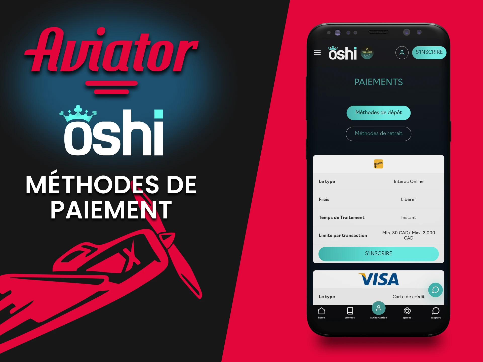 Nous vous parlerons du paiement pour Aviator dans l'application Oshi Casino.