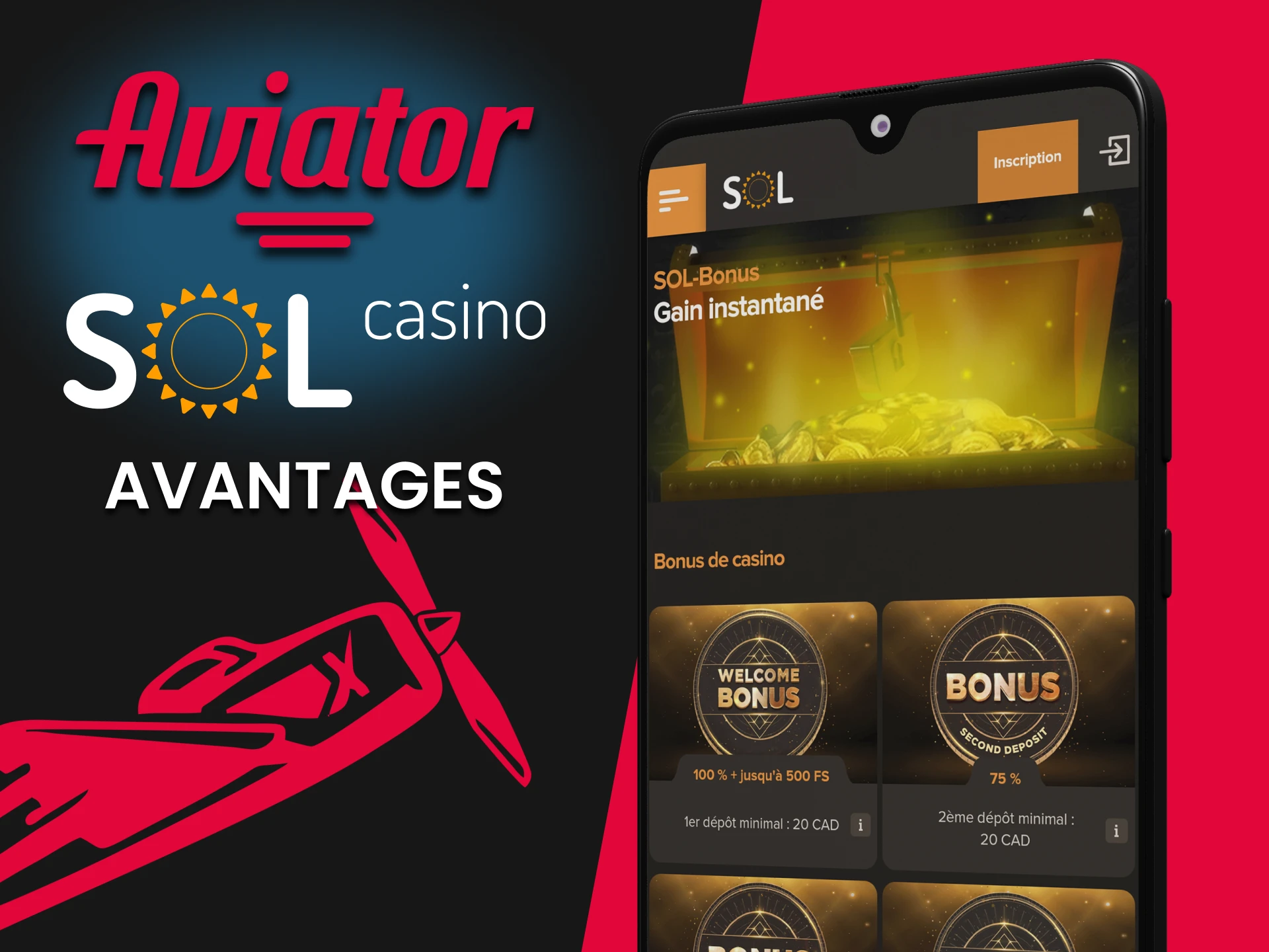 Sol Casino présente de nombreux avantages pour jouer à Aviator.