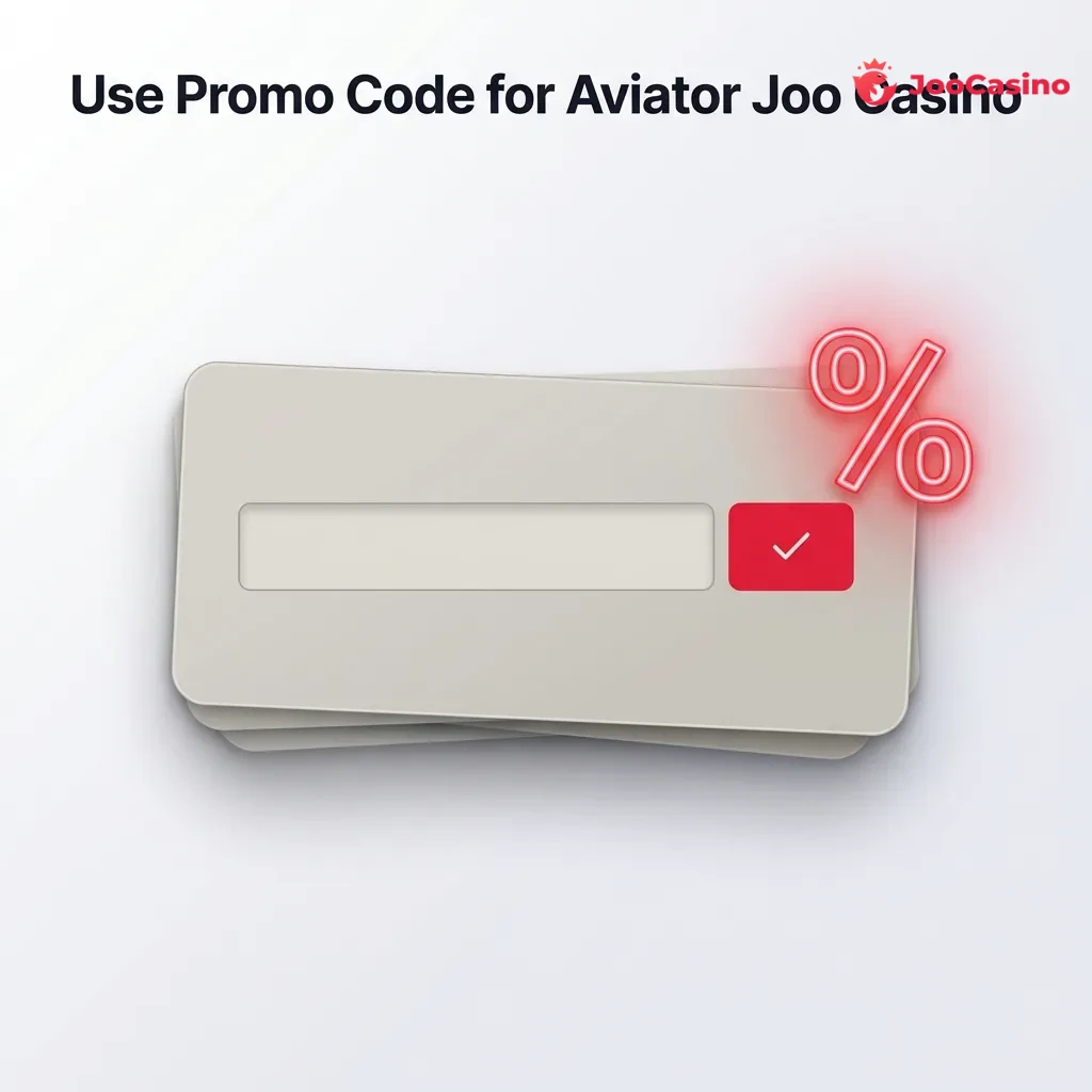 Aviator game interface at Joo Casino with promo code entry field highlighted for bonus activation