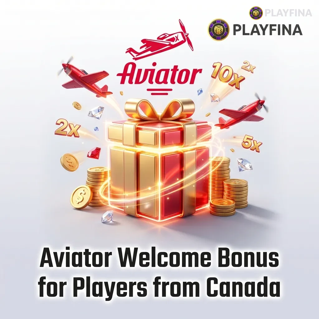 Canadian players claiming Aviator welcome bonus at Playfina casino with 100% match up to C$500 plus 200 free spins