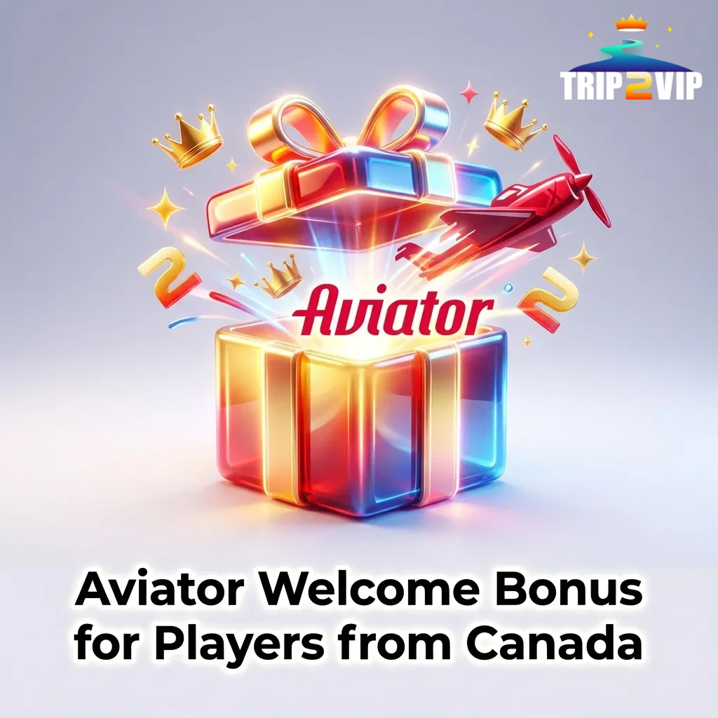 Trip2Vip casino welcome bonus package of $6,000 CAD plus 400 free spins for Canadian players, usable on Aviator game