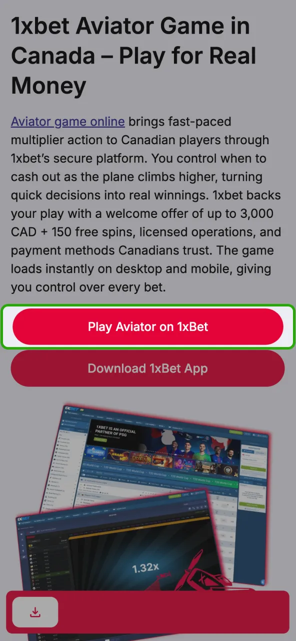 Visit the official 1xbet site through your browser.