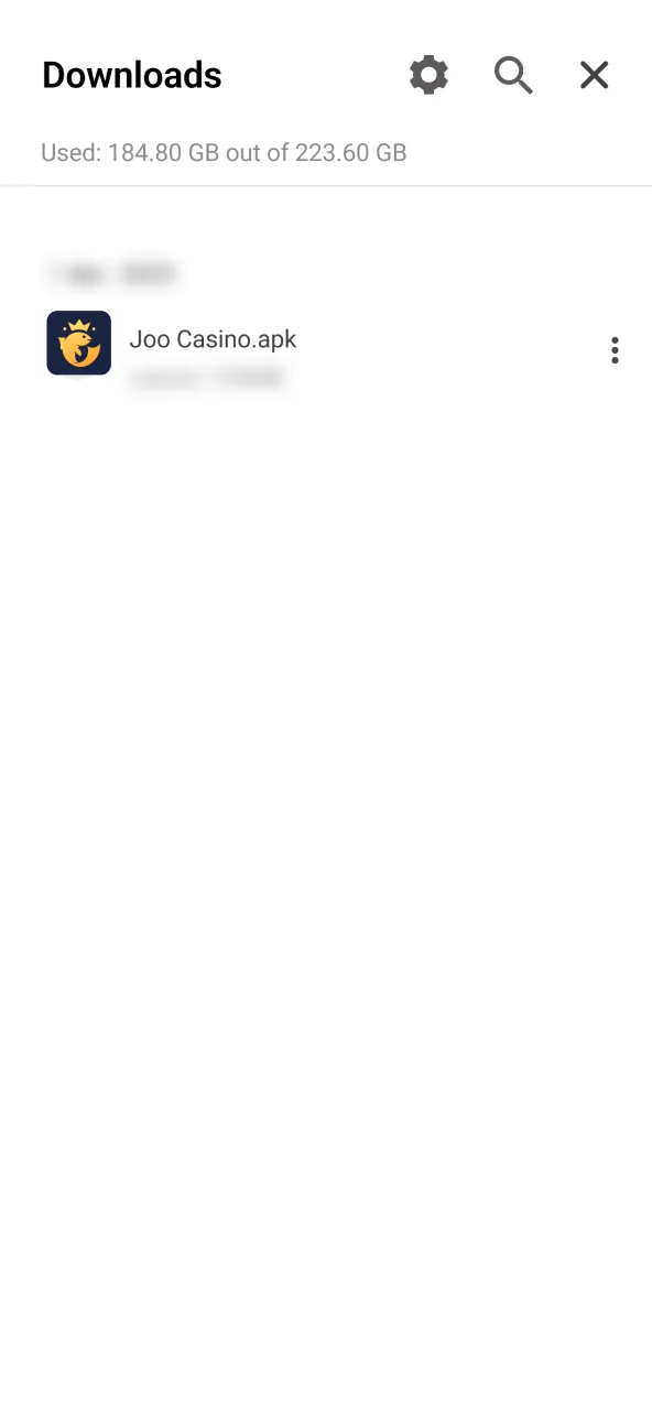 Save the Joo Casino installation file to your device’s Downloads.