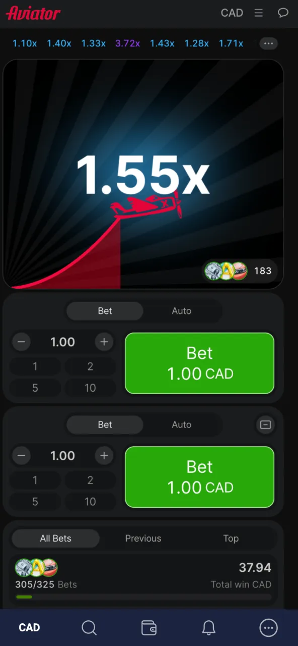 Begin your Aviator gameplay through the Joo Casino app.