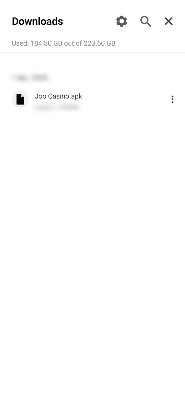 Run the Joo Casino apk file from your download folder.