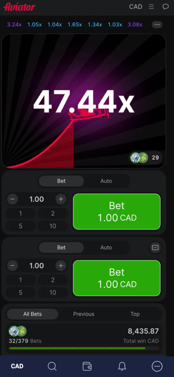 Start Aviator from the Joo Casino casino section after searching it.