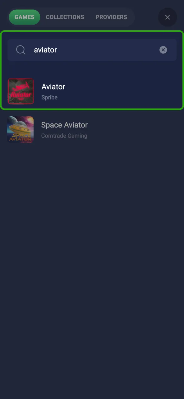 Open Joo Casino and scroll to the Aviator section.