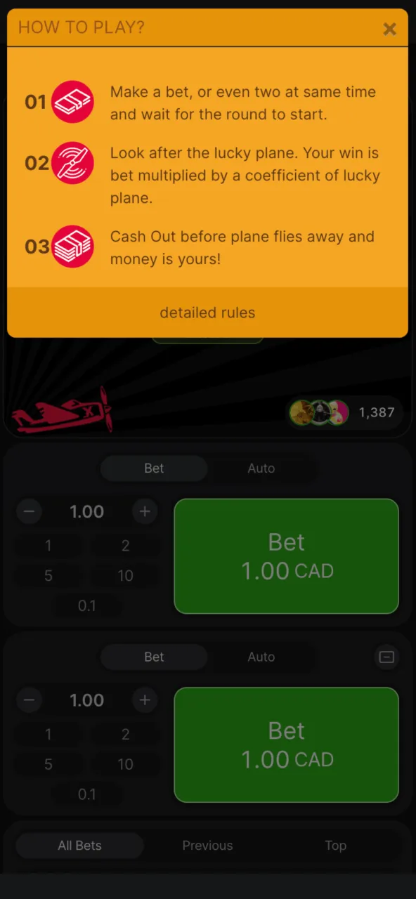 A short guide shows how Aviator should be played.