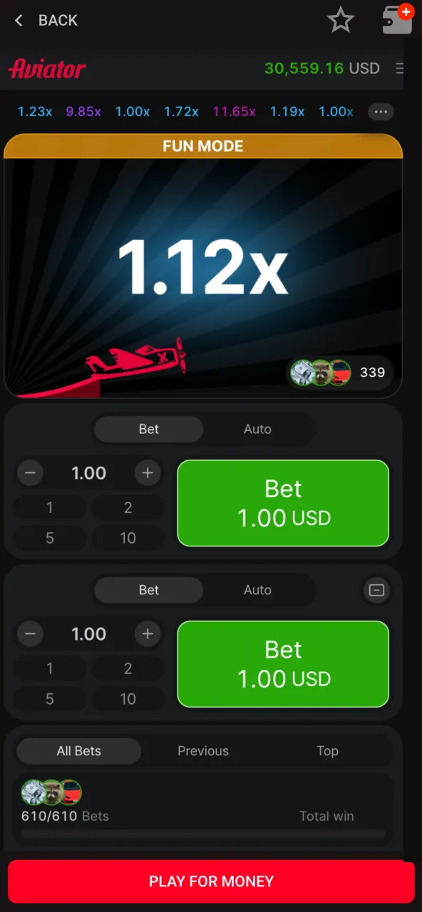 Go to the Pinco casino lobby click Aviator to launch.